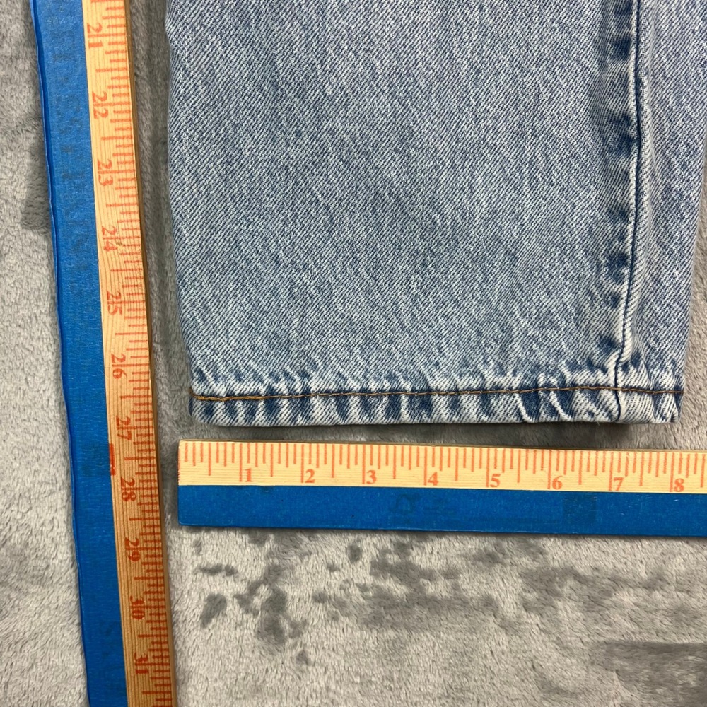 Levis 565 97 Loose Fit Straight Men 30x30 Light Wash Blue Cotton Jeans - Picture 5 of 14